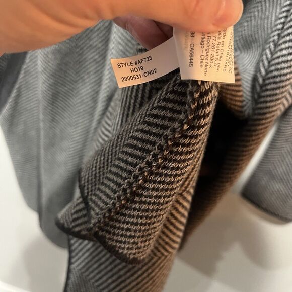 J Crew Vanessa Sweater Jacket Women’s Medium Black Herringbone Open Cardigan - Picture 5 of 7